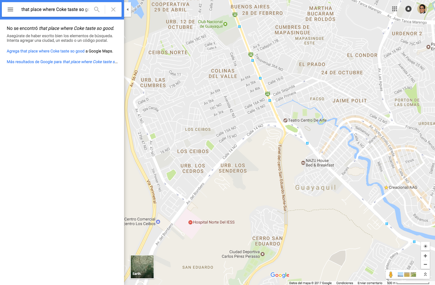 ubicación google maps ejemplo