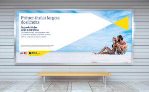 Publicidad pared banco imagen corporativa