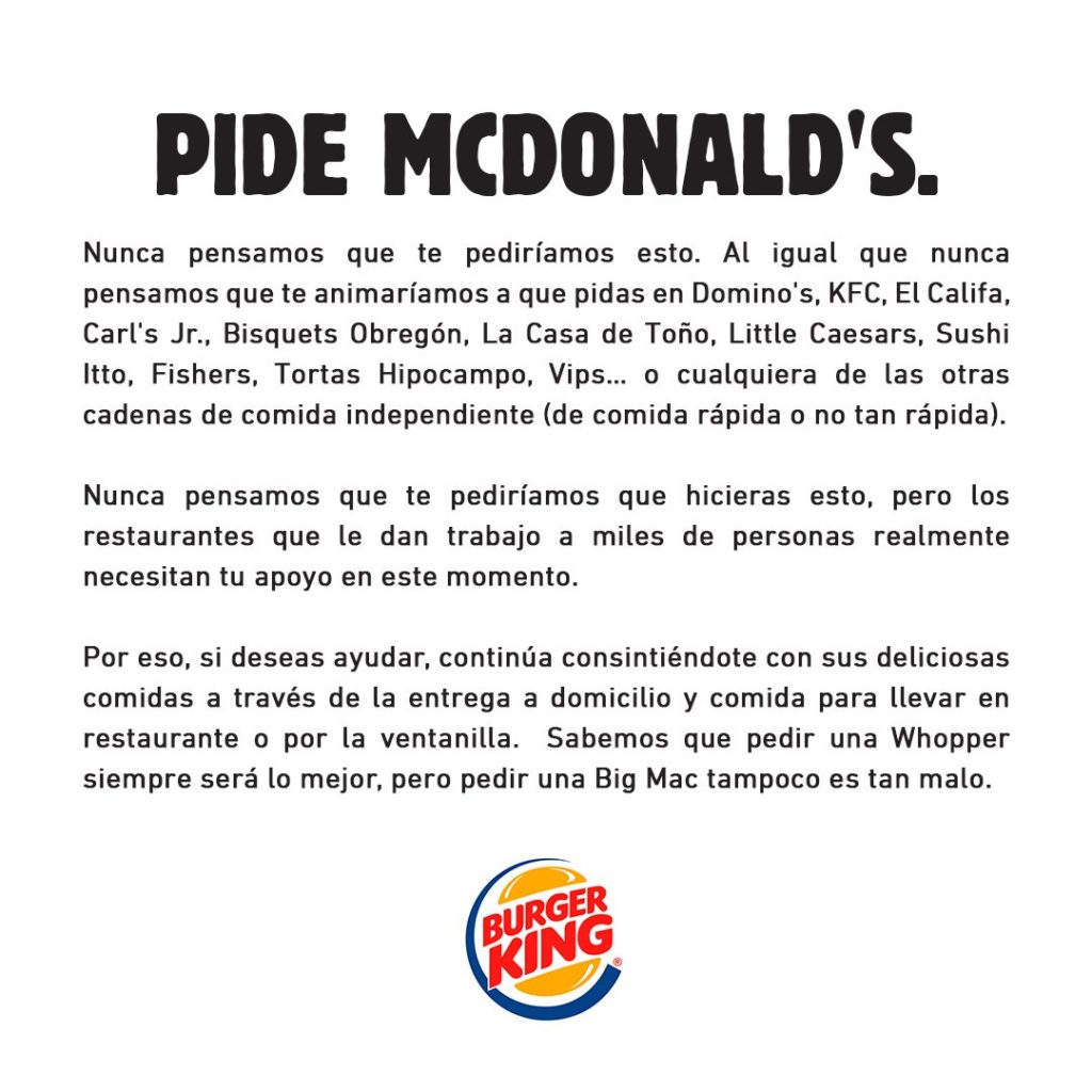 pide mcdonalds por burger king méxico