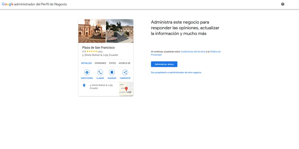 registro pendiente para verificar google my business