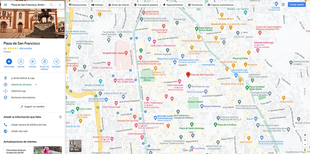 ubicación en google maps